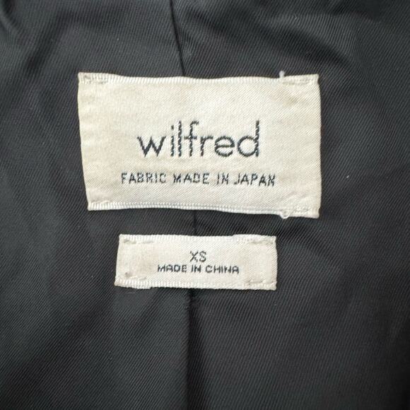 WILFRED Aritzia Black Poussin Snap Front Bomber Jacket Size XS Black - Picture 5 of 15